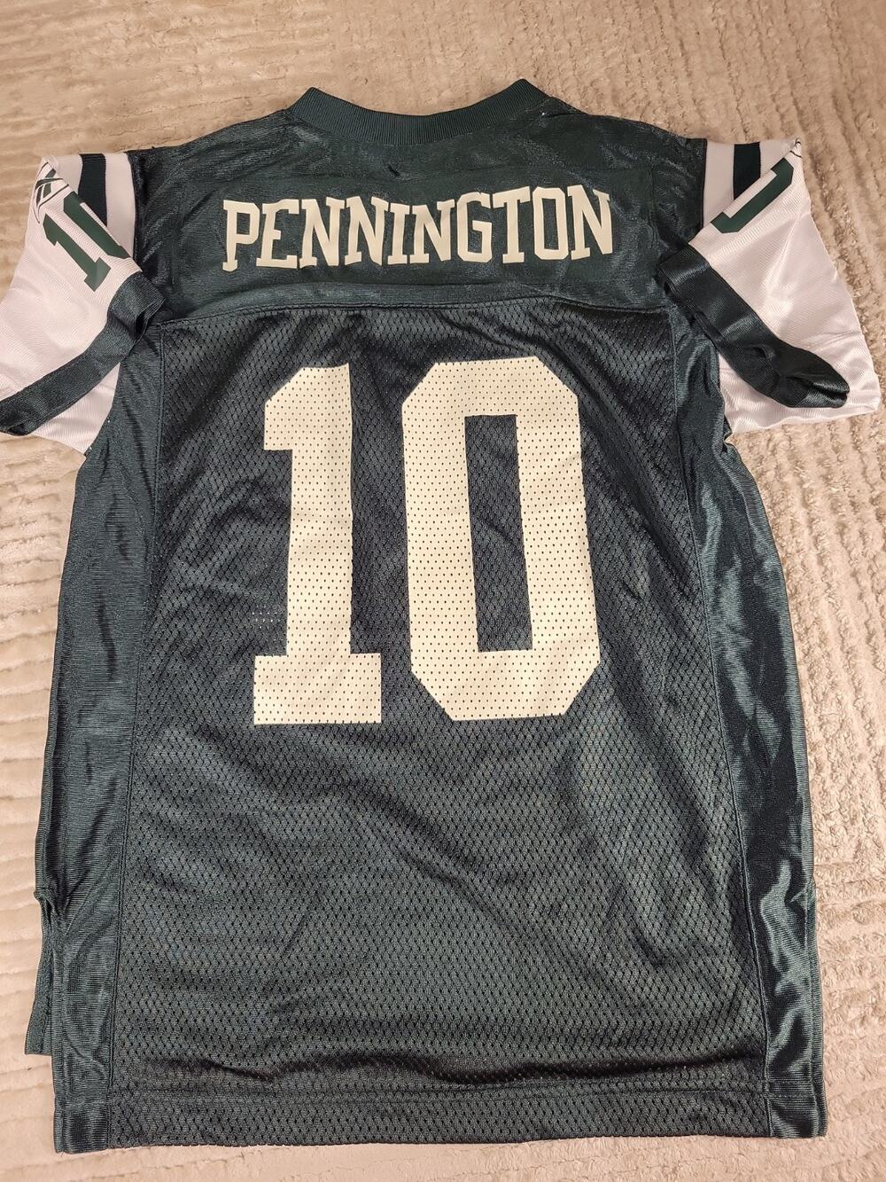 Reebok Chad Pennington New York Jets Youth Size Medium Jersey Football Kids Boys